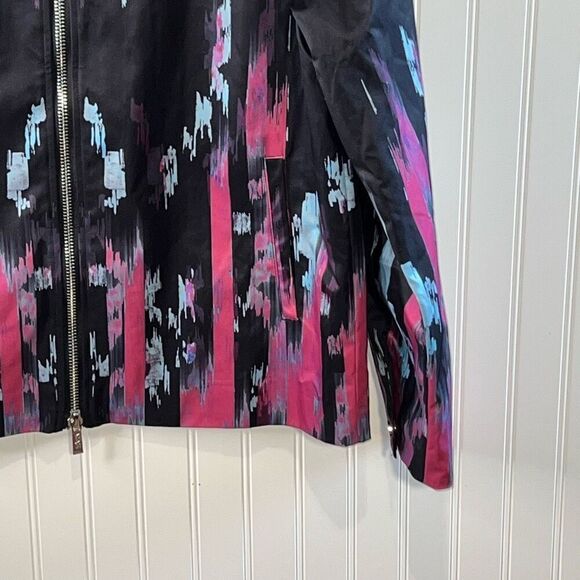 Boohoo Man Slim Fit Harrington Jacket Mens Size Large Multicolored Full Zip - Picture 5 of 9